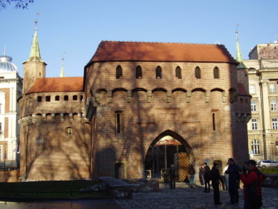 Barbakan a městské opevnění Krakova